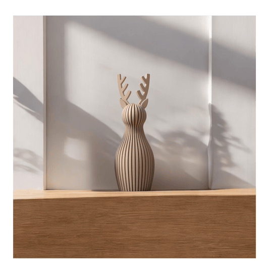 Renne De Noël Japandi 3D Modern - DECO ET DESIGN 3D