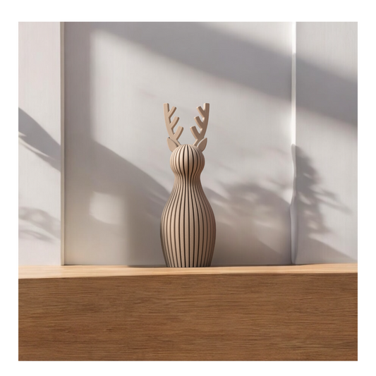 Renne De Noël Japandi 3D Modern