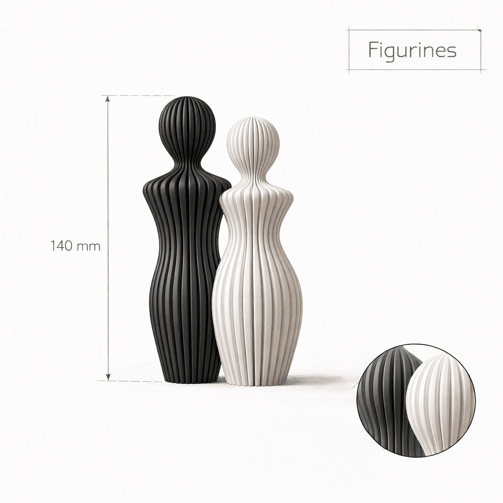Statue Couple – Sculpture décorative contemporaine - DECO ET DESIGN 3D