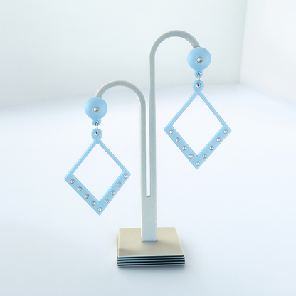 Boucles d'oreilles Astra couleur aigue-marine – Decoetdesign3D