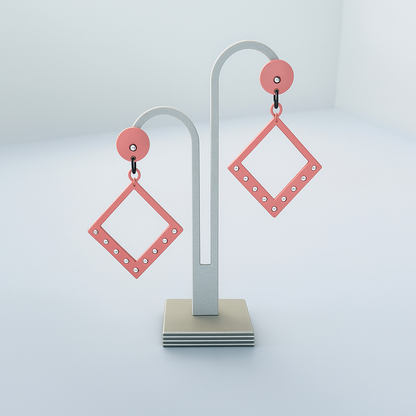 Boucles d'oreilles Astra couleur rose – Decoetdesign3D