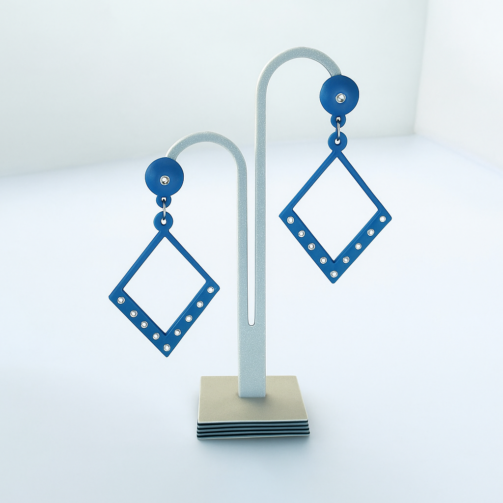 Boucles d'oreilles Astra couleur bleue – Decoetdesign3D