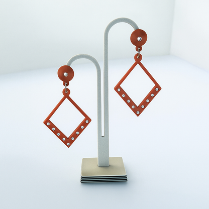 Boucles d'oreilles Astra couleur brique – Decoetdesign3D