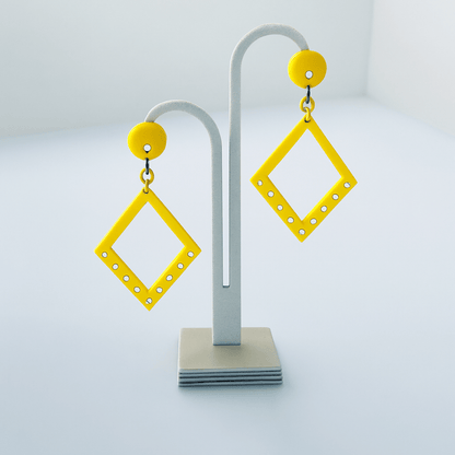 Boucles d'oreilles Astra imprimées en 3D – vue détaillée – Decoetdesign3D