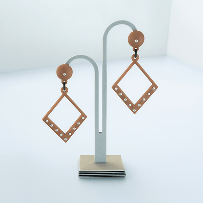 Boucles d'oreilles Astra – vue rapprochée du modèle – Decoetdesign3D