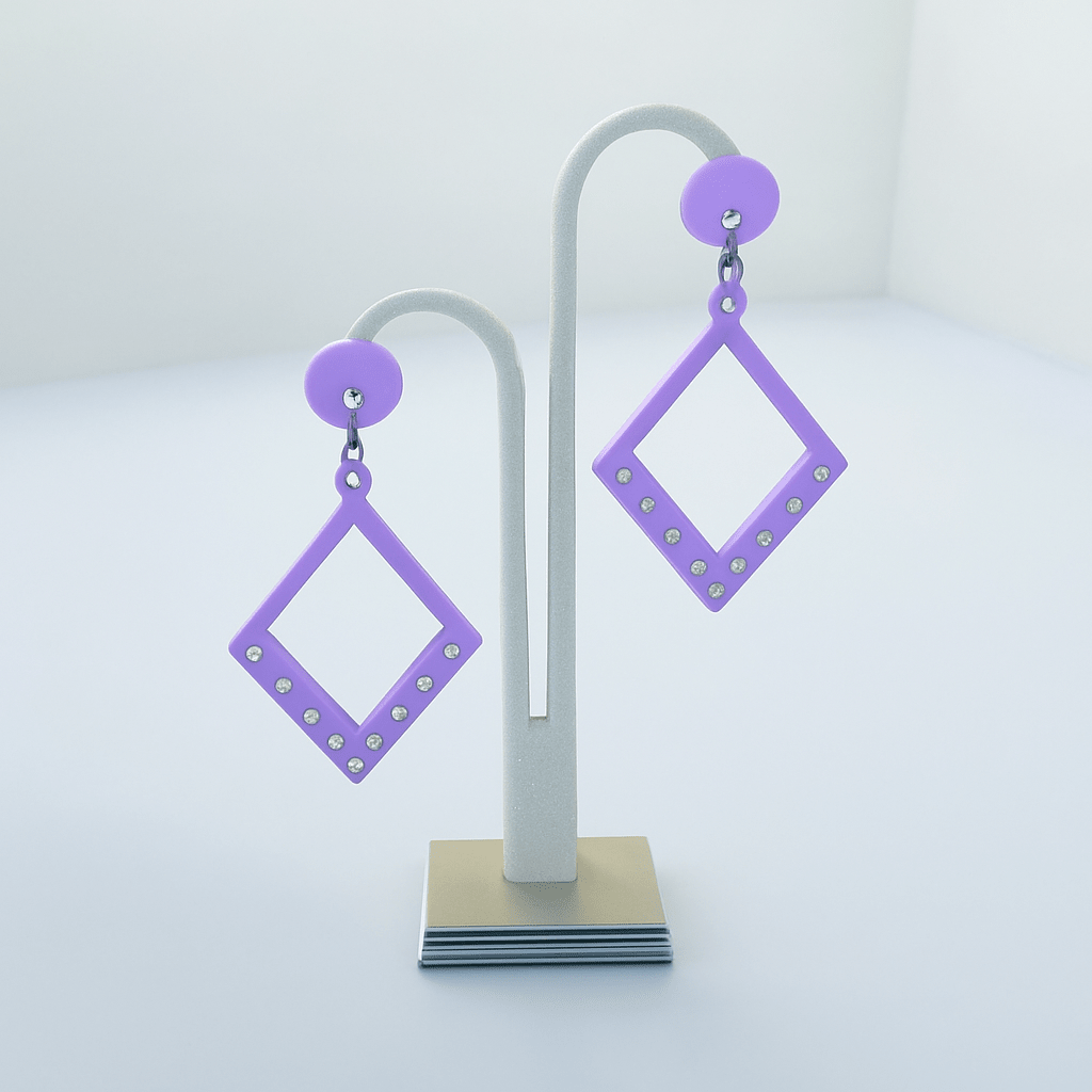 Boucles d'oreilles Astra fabrication française – vue détaillée – Decoetdesign3D