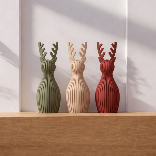 Renne De Noël Japandi 3D Modern