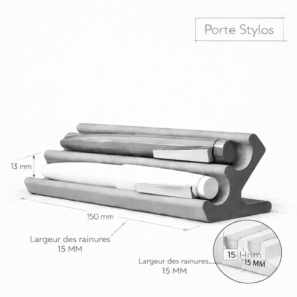Porte - stylos design – Support double - DECO ET DESIGN 3D