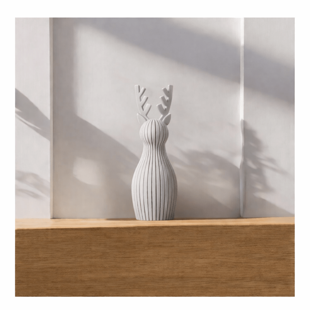 Renne De Noël Japandi 3D Modern - DECO ET DESIGN 3D