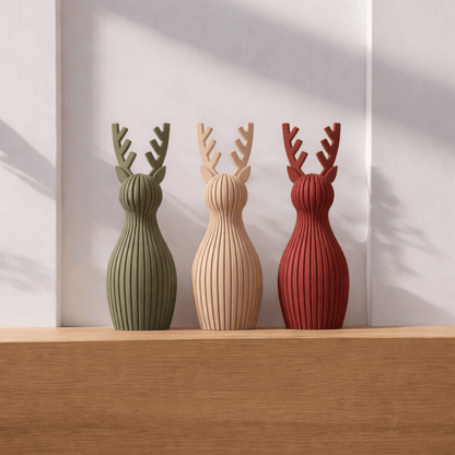 Renne De Noël Japandi 3D Modern - DECO ET DESIGN 3D