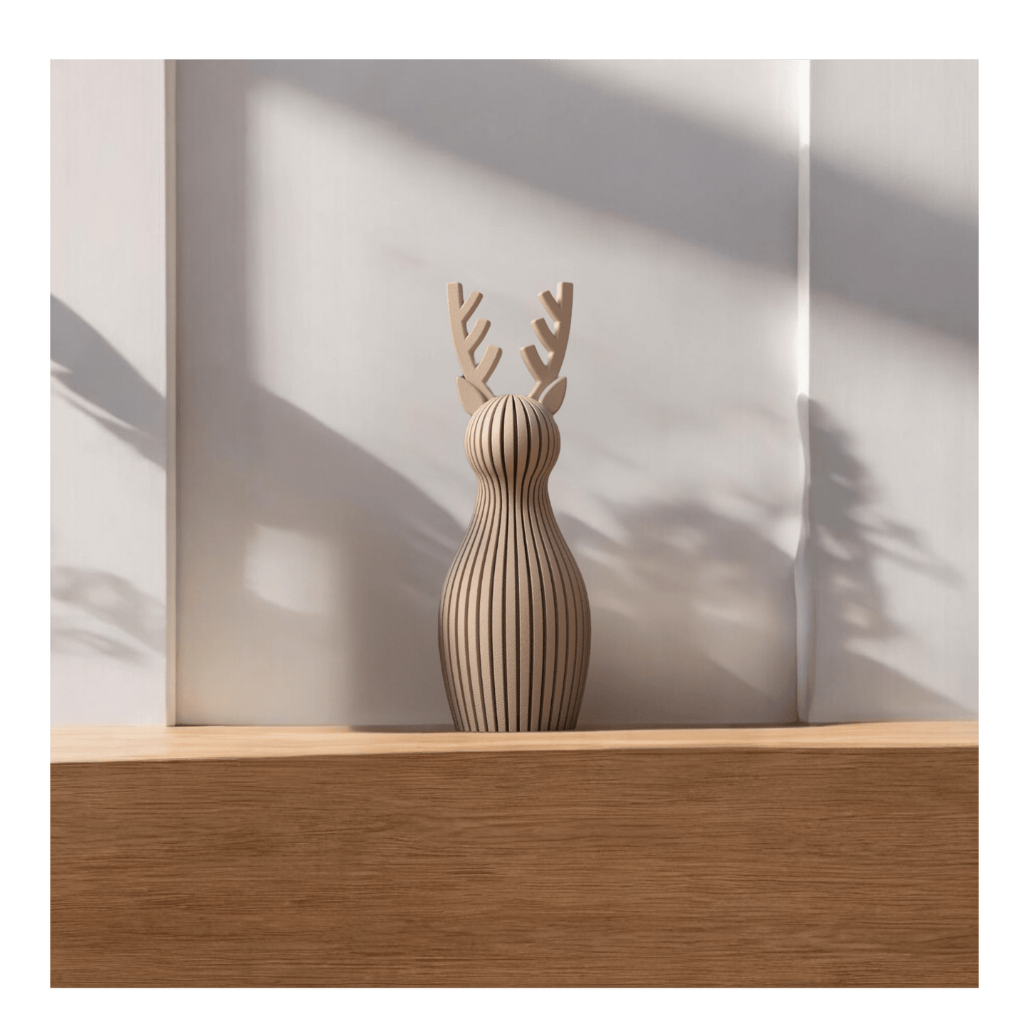 Renne De Noël Japandi 3D Modern - DECO ET DESIGN 3D
