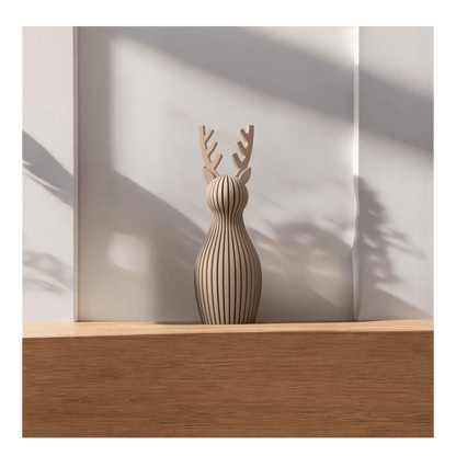Renne De Noël Japandi 3D Modern - DECO ET DESIGN 3D