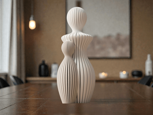 Statue Contemporaine Couple Famille 1 À 4 Enfants Décoration Moderne - DECO ET DESIGN 3D